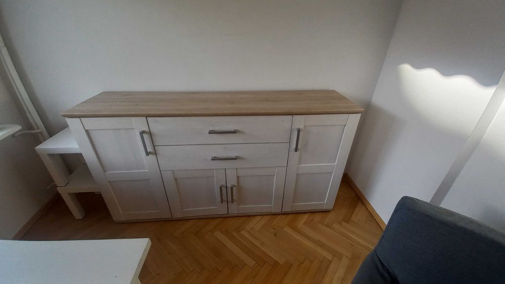 Kredens Komoda Sideboard beżowy/szary