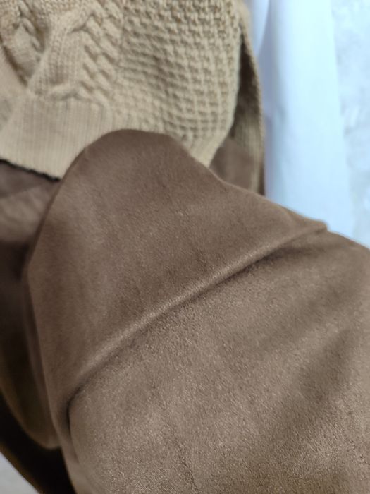 Жилет в'язаний спідниця міді рубашка набір костюм теплий