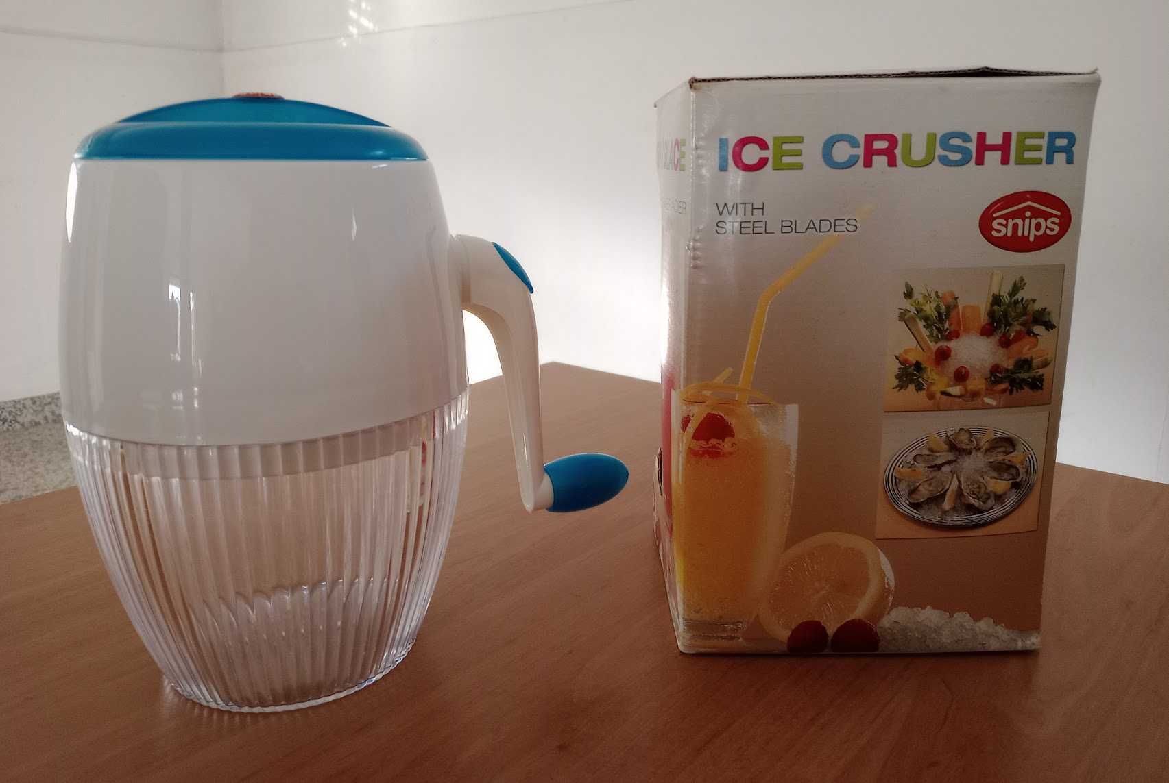 Picadora Gelo manual Triturador Raspador lâminas aço inoxidável