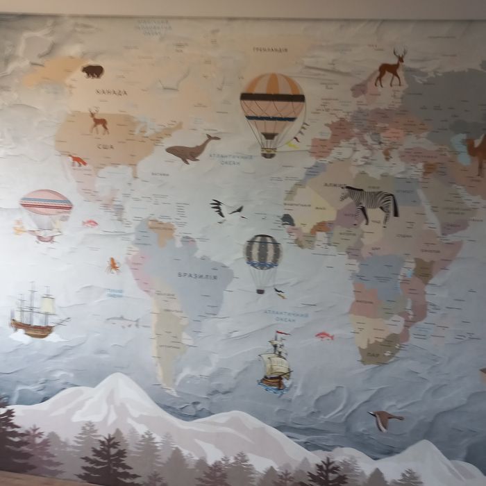 Поклейка фотошпалер