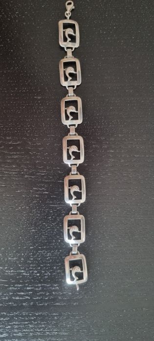 Bransoletka srebrna delfin