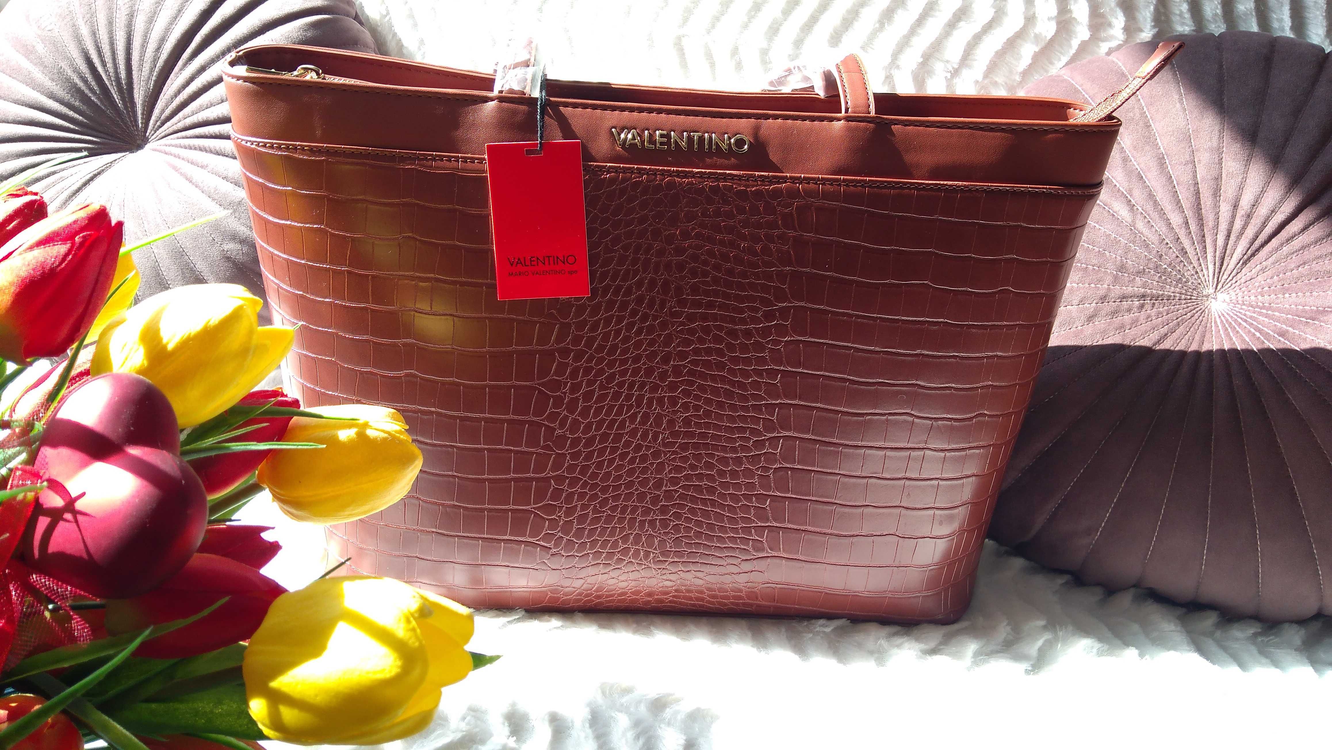 Torba Valentino shopper skóra krokodyla special croc premium zalando