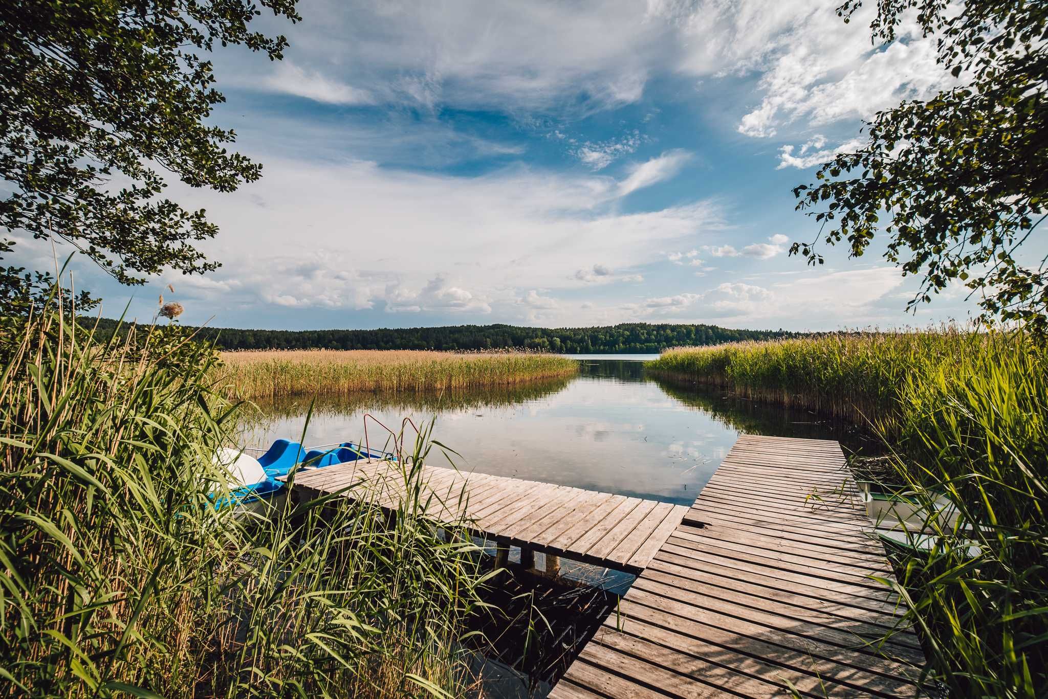 domek domki do wynajęcia jezioro Wielewskie łódka Kaszuby