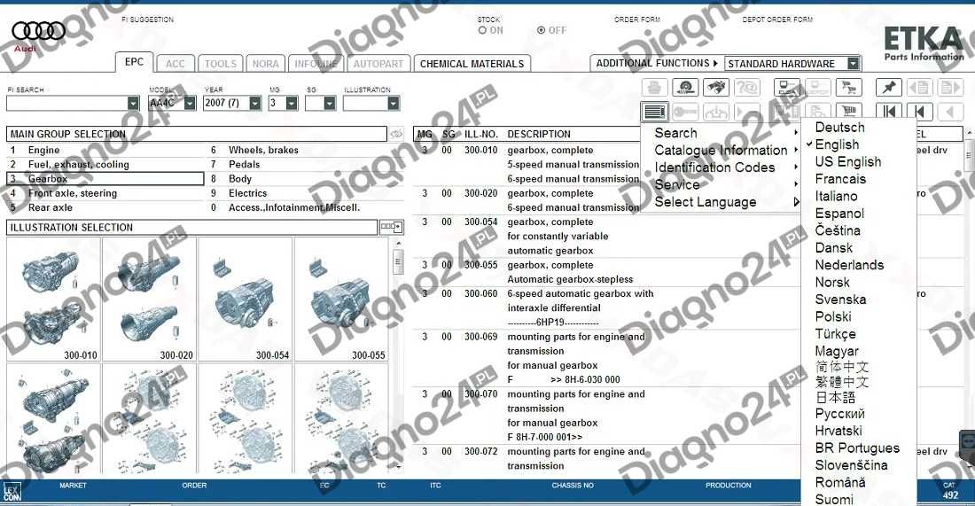 NAJNOWSZY Program ETKA 8.3 Katalog Części Volkswagen Audi Seat