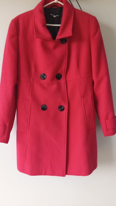 Malinowo czarna kurtka płaszcz 42/44