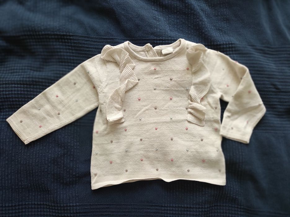 Beżowy sweterek H&M rozmiar 80