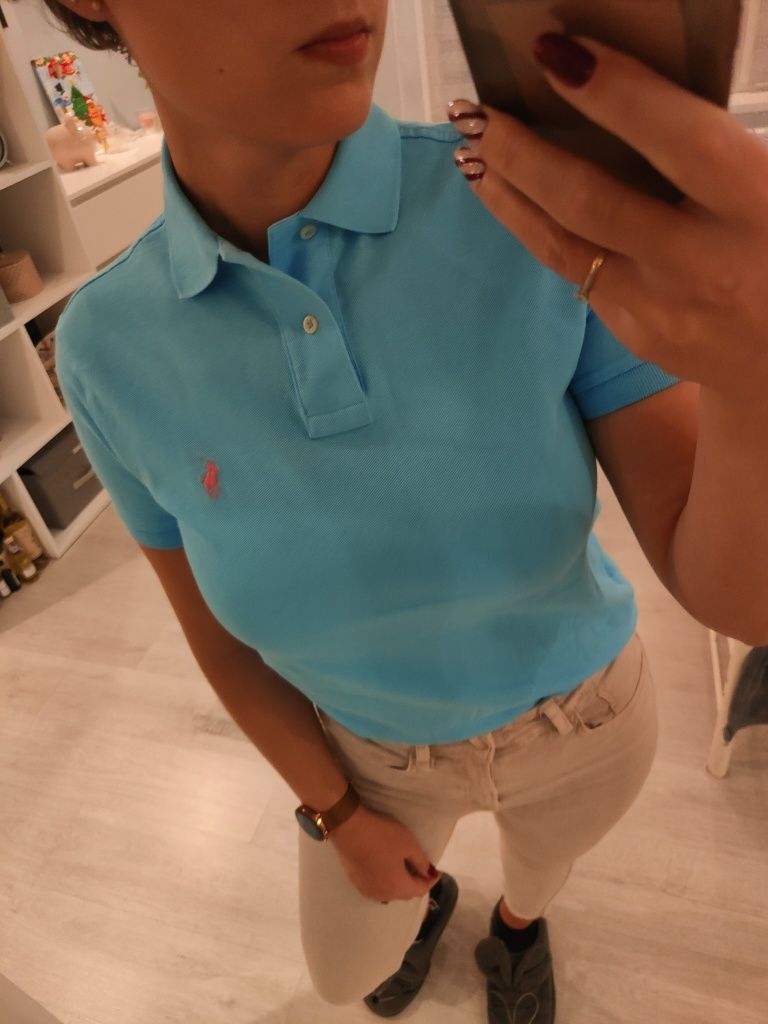 Koszulka Polo Ralph Lauren NOWA XS S błękitna
