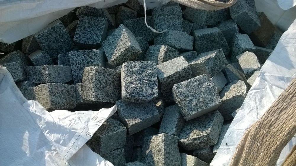 Kostka brukowa Granitowa SZARA 10x10x5 cm, Na Podjazdy, Chodniki, HIT