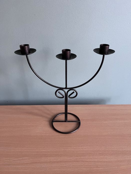 Świecznik na świece metalowy vintage