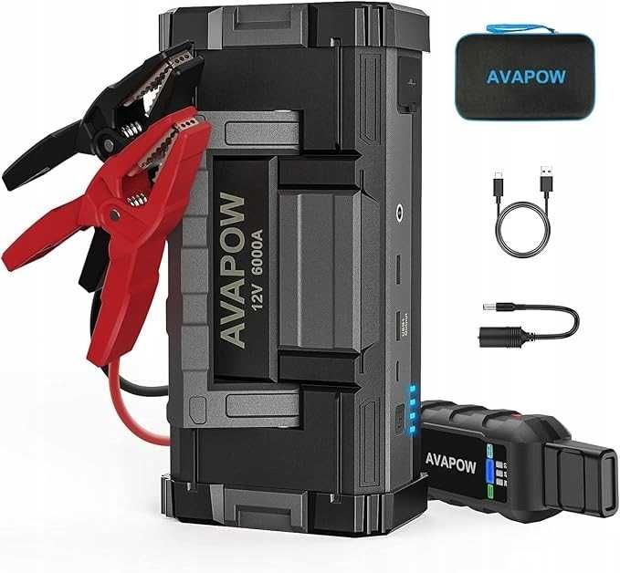Booster rozruch JUMP STARTER AVAPOW T8max profesjon bardzo mocny 6000A