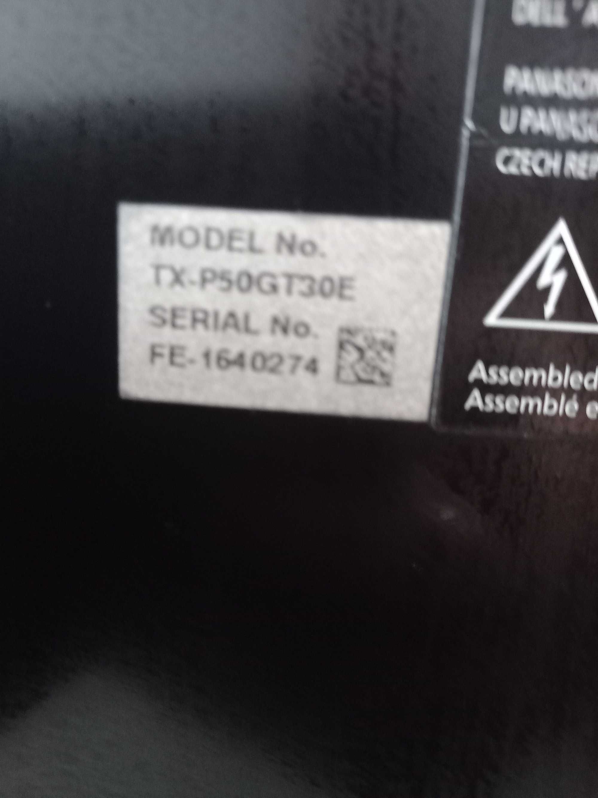 Telewizor Panasonic TX-P50GT30E Uszkodzony.