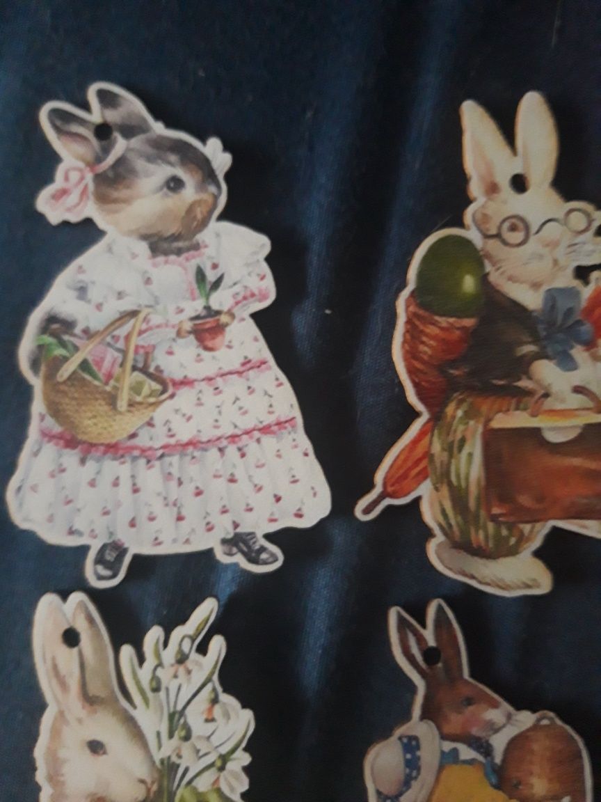 Zawieszki Wielkanocne Zajączki Króliczki Retro