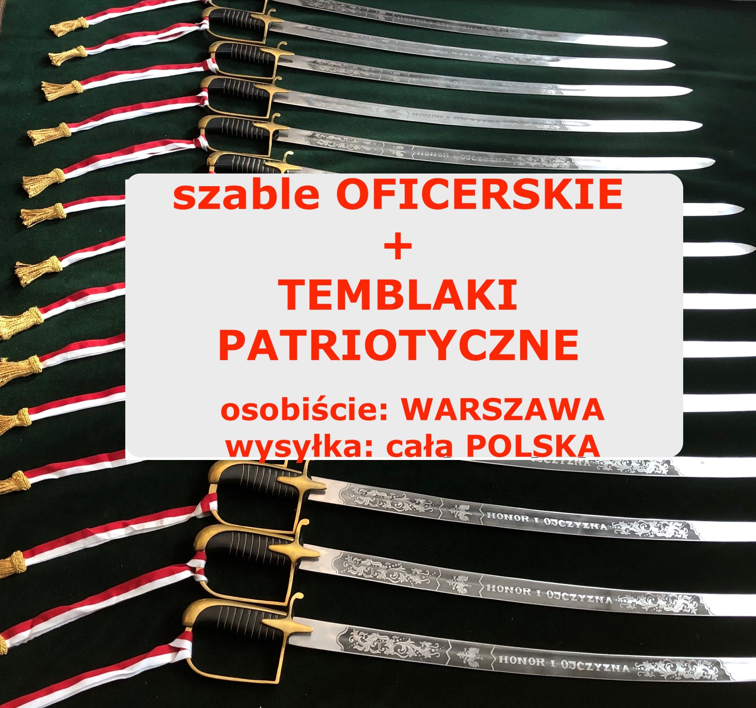 Szable na szpaler ślubny TANIO + temblaki patriotyczne