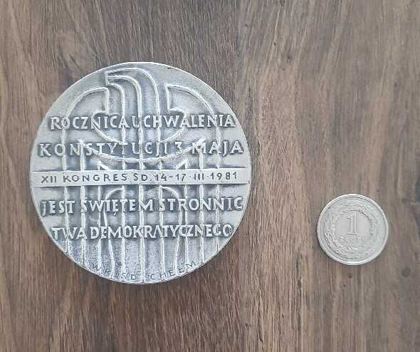 Medal Konstytucja 3 Maja Kongres 1981 Chełm