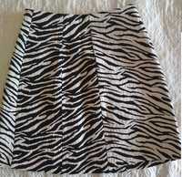 Spódnica ZARA rozmiar 34 XS motyw zwierzęcy Zebra