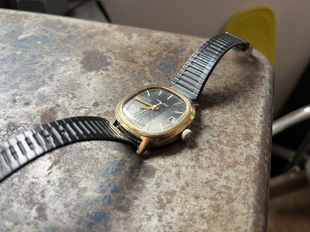 POLJOT 17 Kamieni DATOWNIK pozlacany zegarek mechaniczn retro vintage