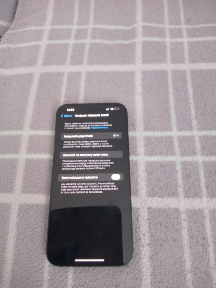 iPhone 14 Plus 128GB Czarny – 90% baterii, bdb stan, ładowarka + etui