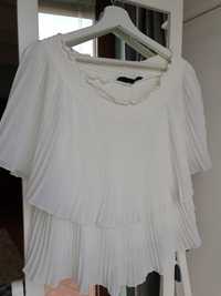 Biała plisowana hiszpanka Zara