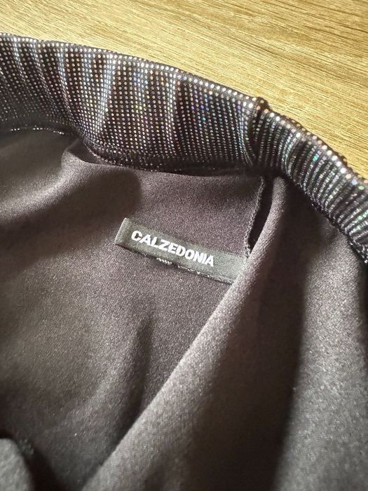 Calzedonia rajstopy legginsy holograficzne M