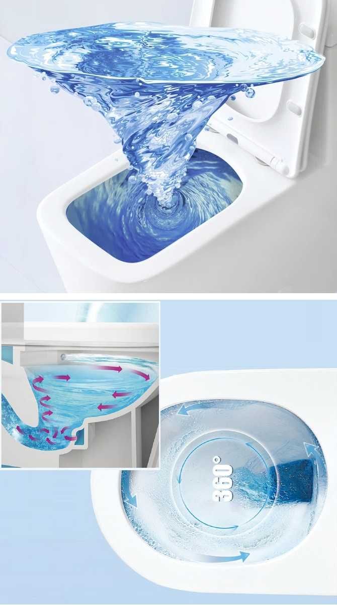 WC miska CATANIA + deska duroplast TORNADO system Włochy Nano rimless
