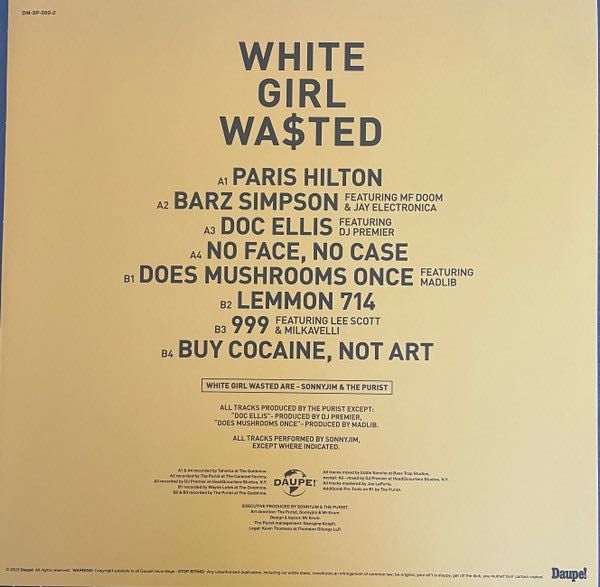 White Girl Wasted – White Girl Wasted (Cover 2) vinyl