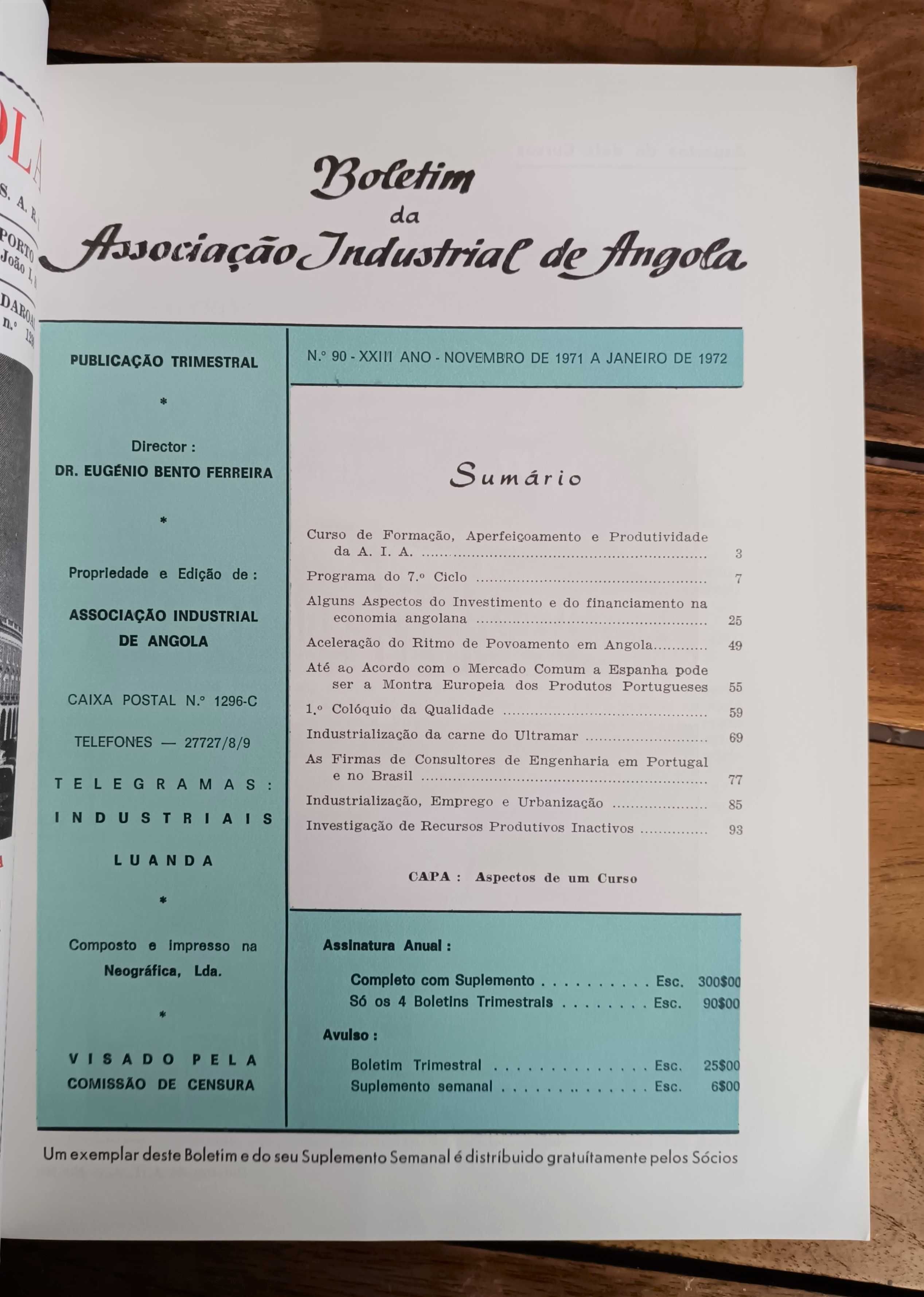 Publicações da Associaçao Industrial de Angola