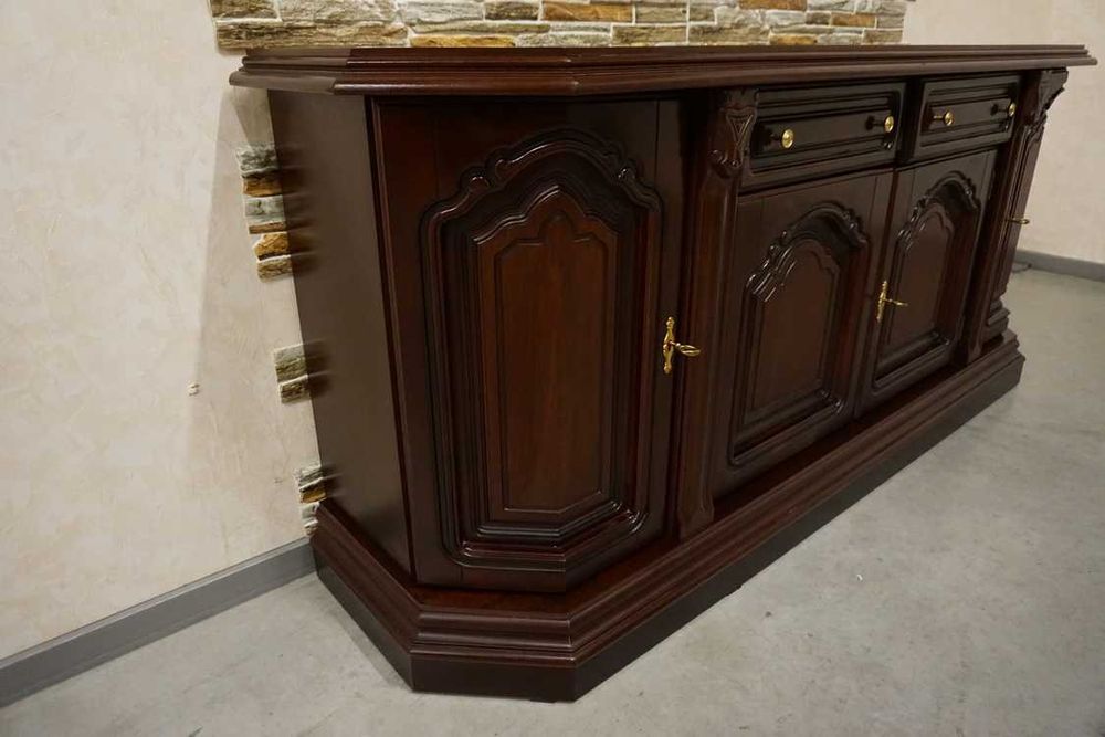 Komoda 4 Drzwiowa Mahoniowa Mahoń szer. 187 cm (p-1158)