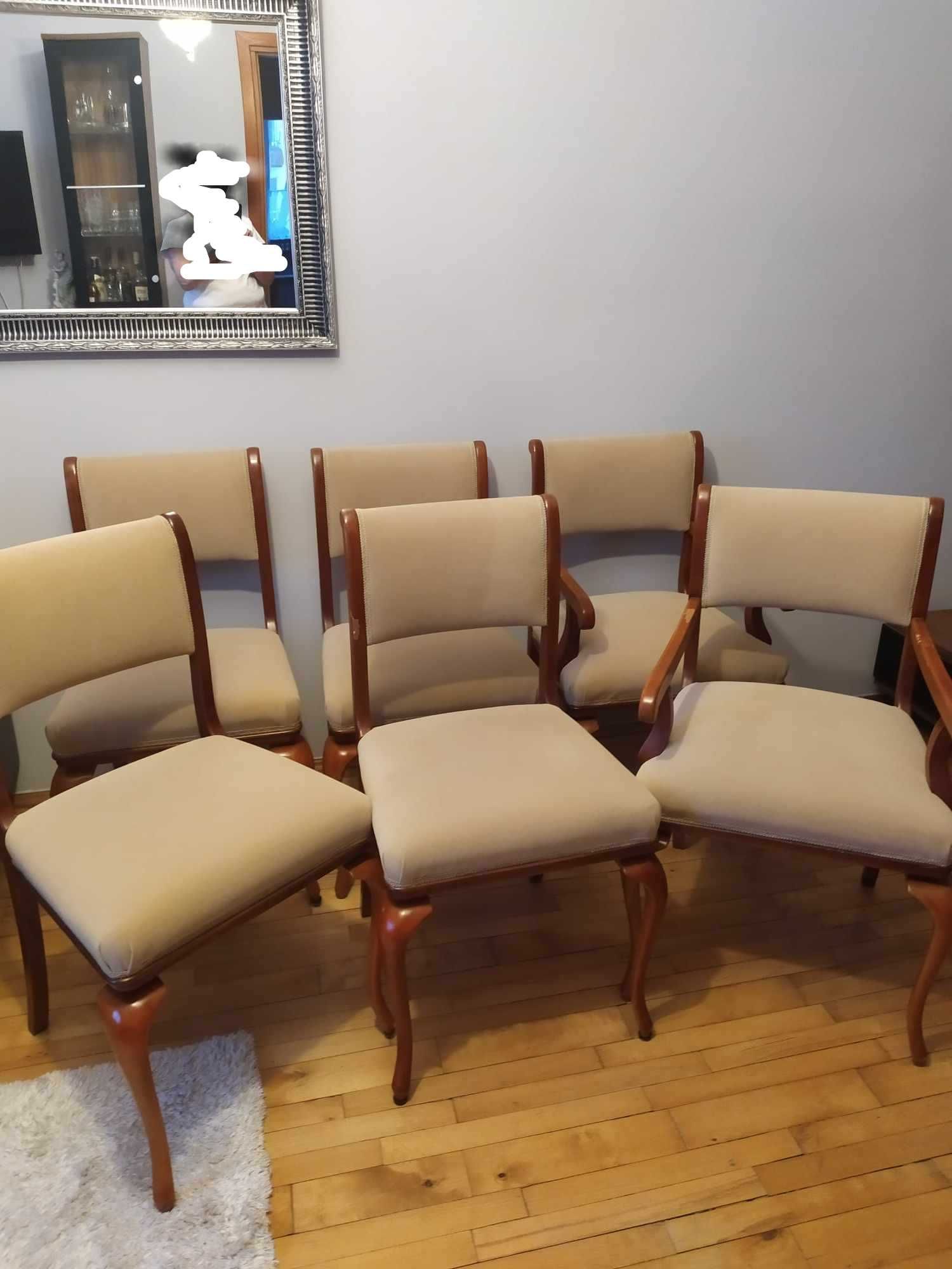Krzesła tapicerowane 6 szt. antyk