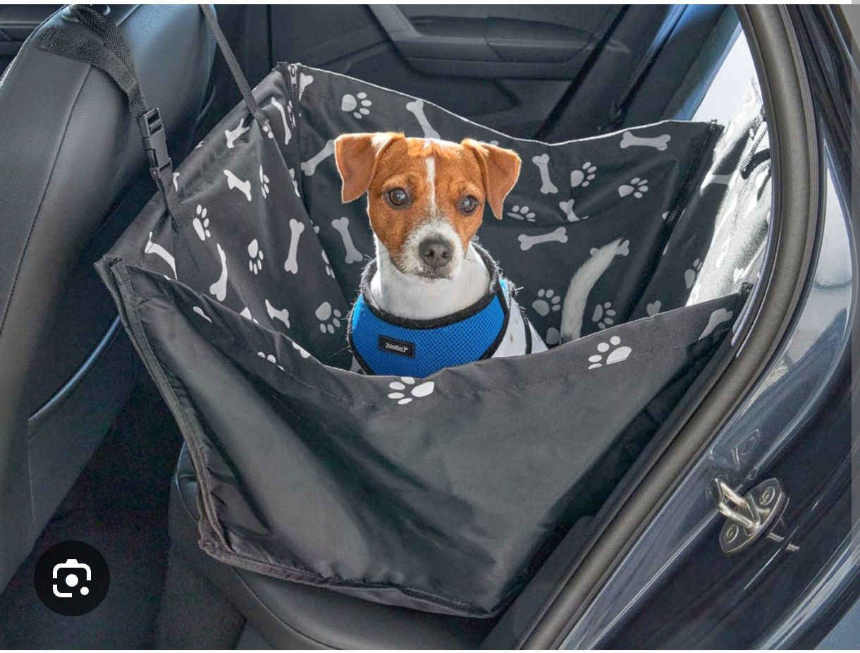 Capa protetora de banco automóvel para transporte de cães