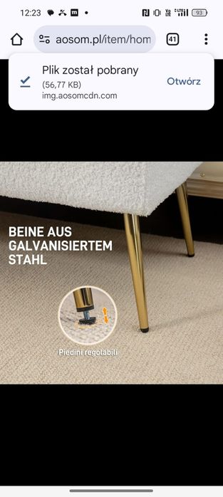 HOMCOM Poosterowana Ławka, Pikowanie, Optyka Wełny Jagnięcej, Nogi Poz