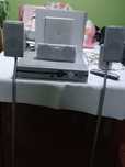 DVD com radio + 5 colunas + subwoofer + comando