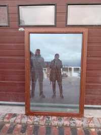 Okno nieotwierane drewniane fix brązowe 109x160 DOWÓZ CAŁY KRAJ