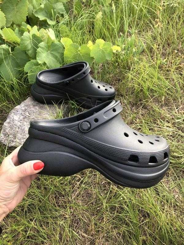 Високе взуття жіночі крокси на платформі Crocs Clasiic Bae Clog
