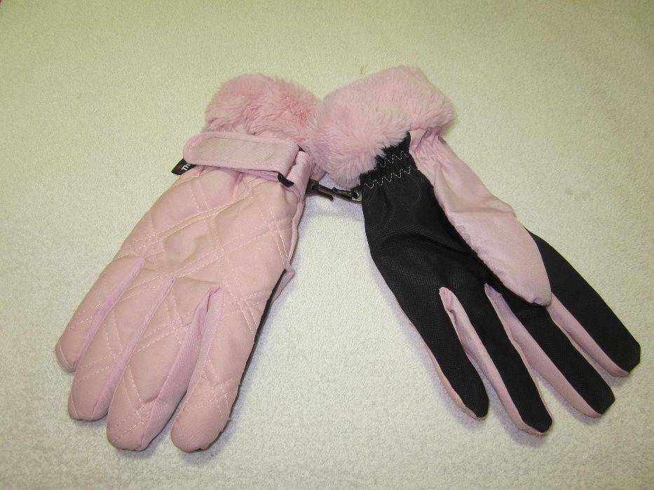 Rękawiczki zimowe Thinsulate Insulation z futerkiem r. uniwersalny róż
