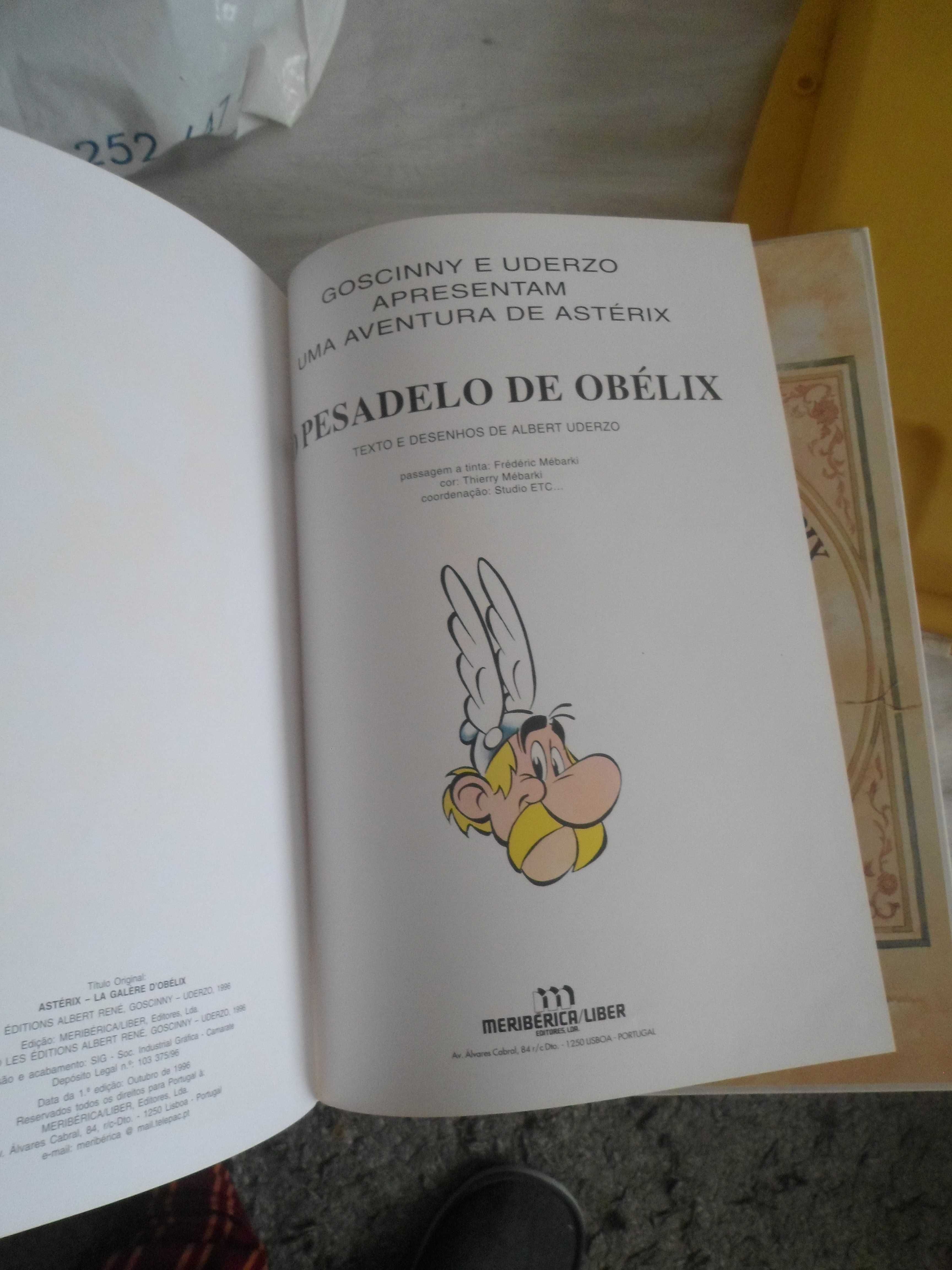 o livro do astérix com o titulo o pesadelo de obélix