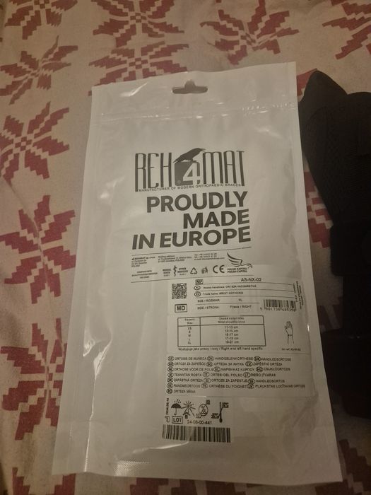 Orteza ręki stabilizująca nadgarstek i kciuk