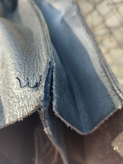 Stara teczka czarna męska skórzana z czasów PRL