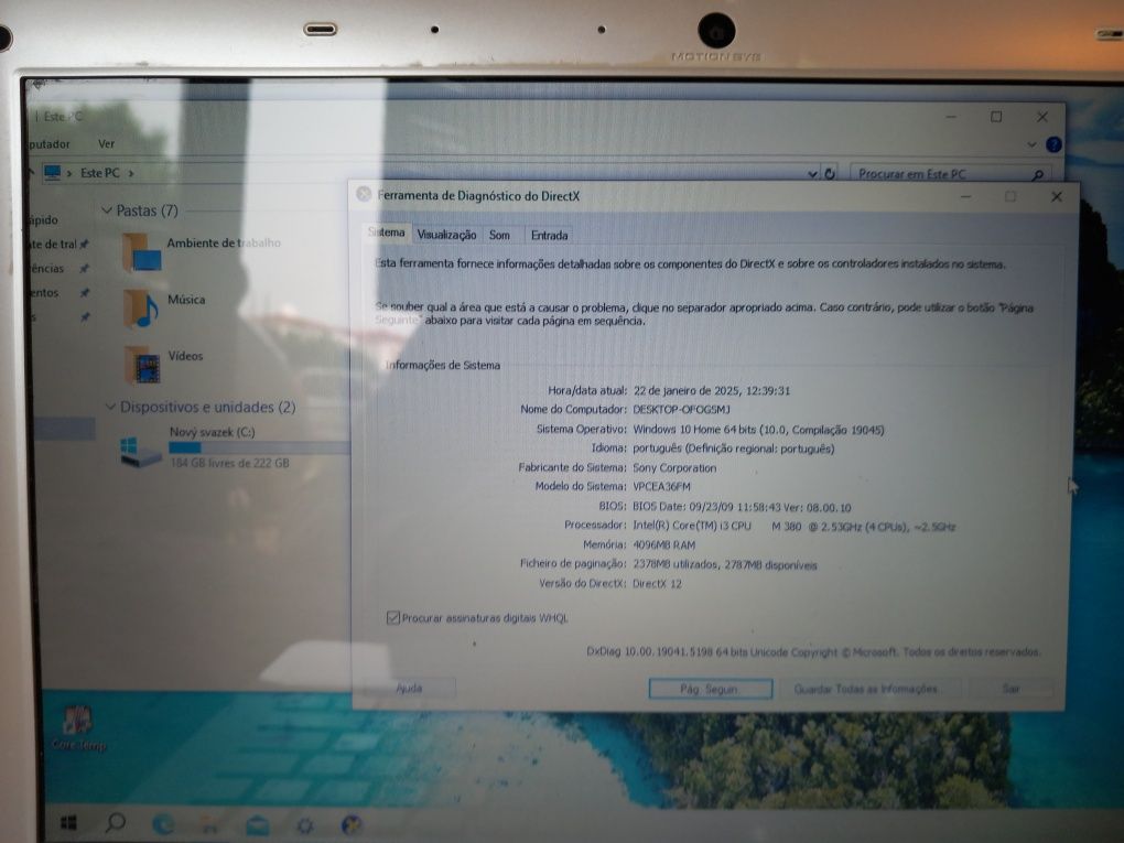 Sony Vaio  14" Notebook Core i3, 240GB SSD, Blu-ray