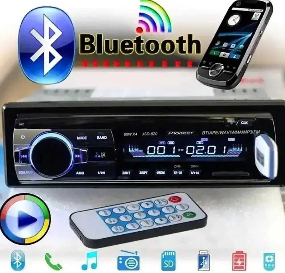 Автомагнітола Магнітола з блютуз JSD-520BT З USB І BLUETOOTH