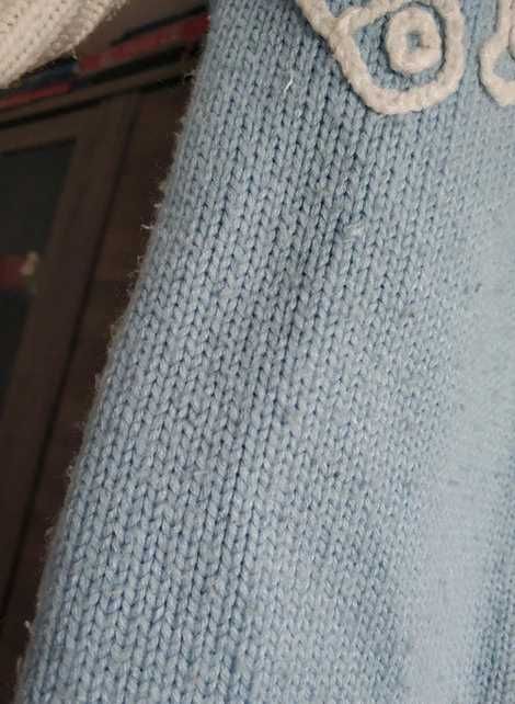 Sweter New Look 8 niebiesko-biały dwa zamki