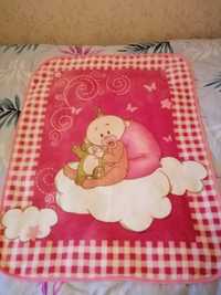 Продам новое плюшевое одеялко-конверт для девочки!