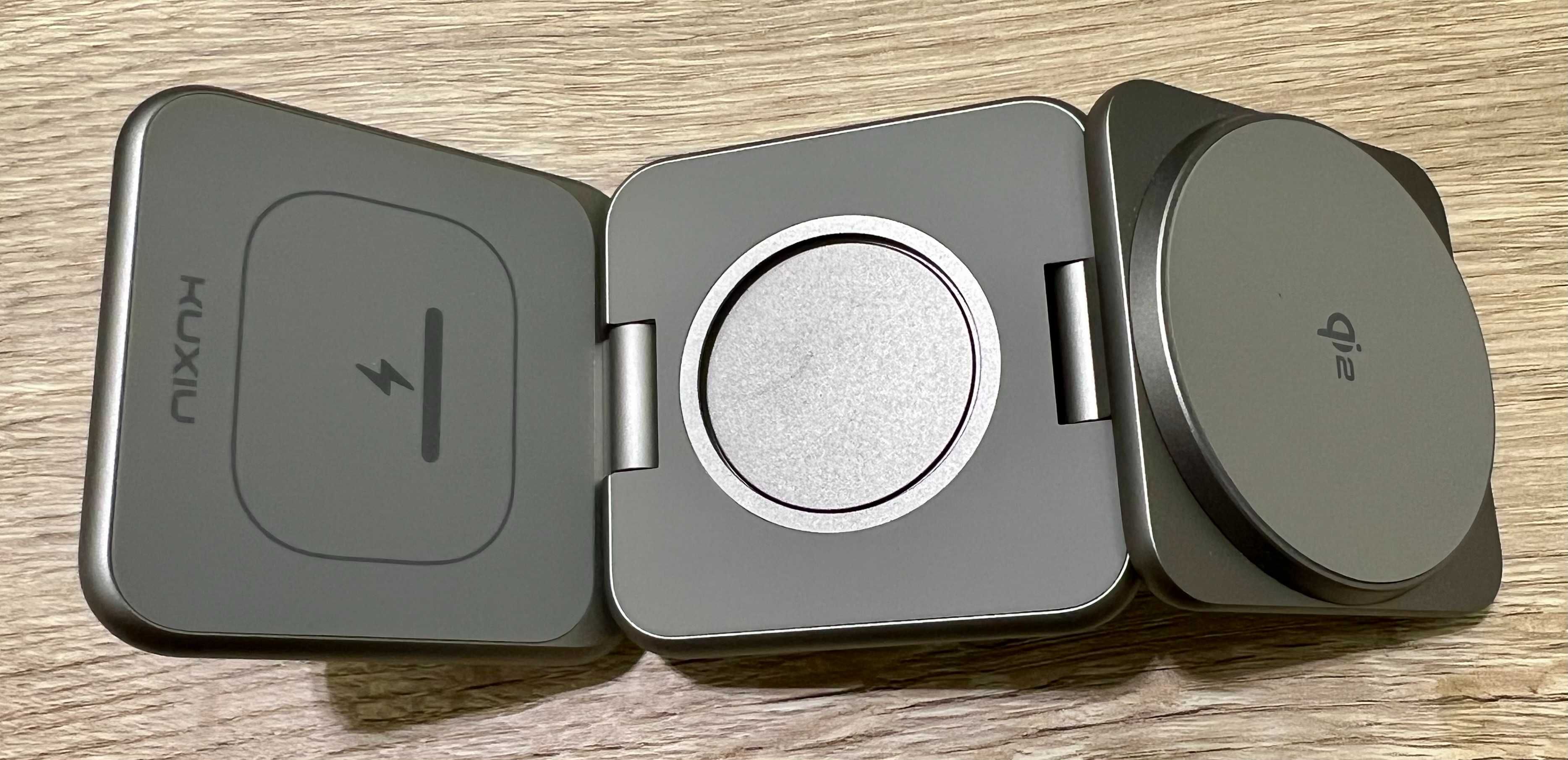 Ładowarka KUXIU X40Q 3w1 MagSafe Qi2 – Szara