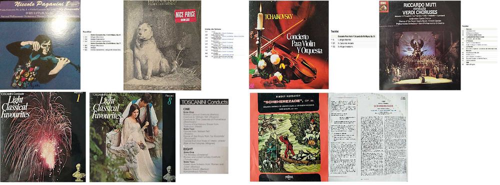 Discos LP Vinil–Bach,Beethoven,Mozart,Paganini,Tchaikovsky,Verdi e +