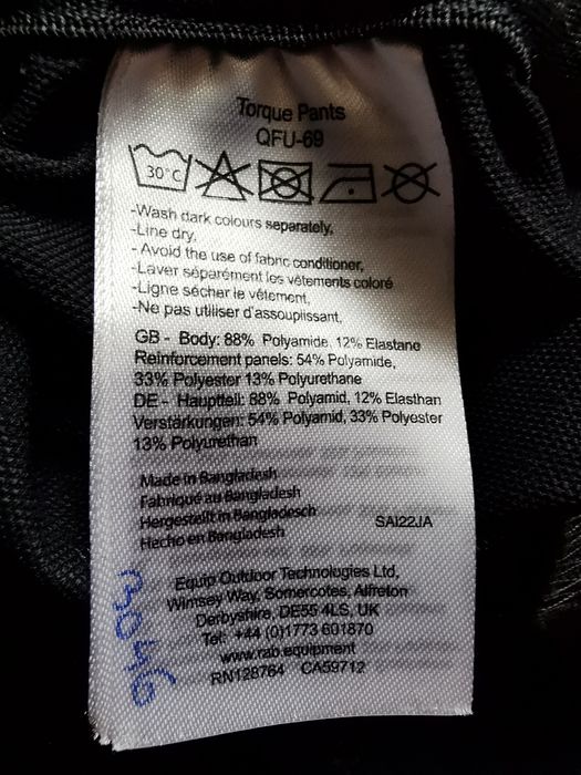Rab Torque Matrix spodnie wspinaczkowe trekkingowe turystyczne L