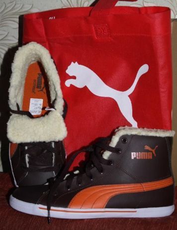 Кеды  Puma кожаные, утепленные, внутри мех. разм. 39 (оригинал) Италия