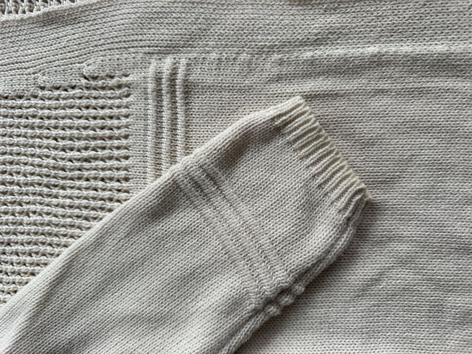 Kardigan bawelniany z azurowym wzorem