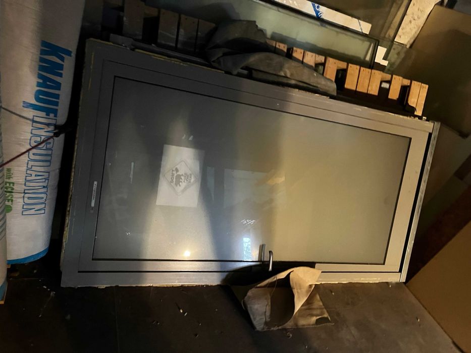 Drzwi szklano aluminiowe 90 lewe kolor RAL 9006 5 szt
