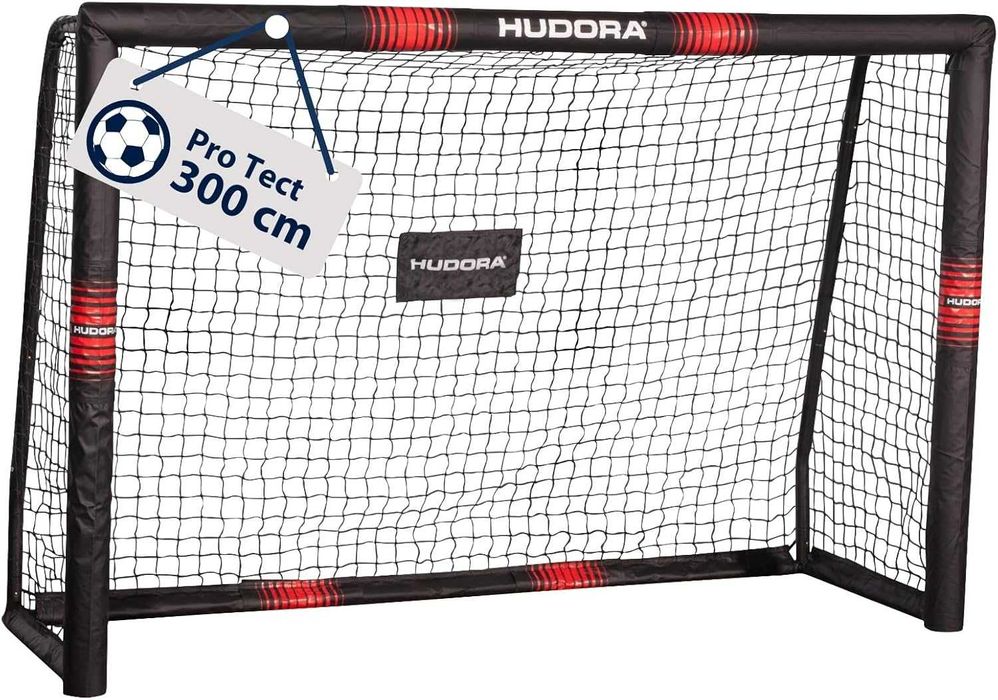 Bramka piłkarska 3x2m przenośna Hudora Pro Tect 300x200 + siatka