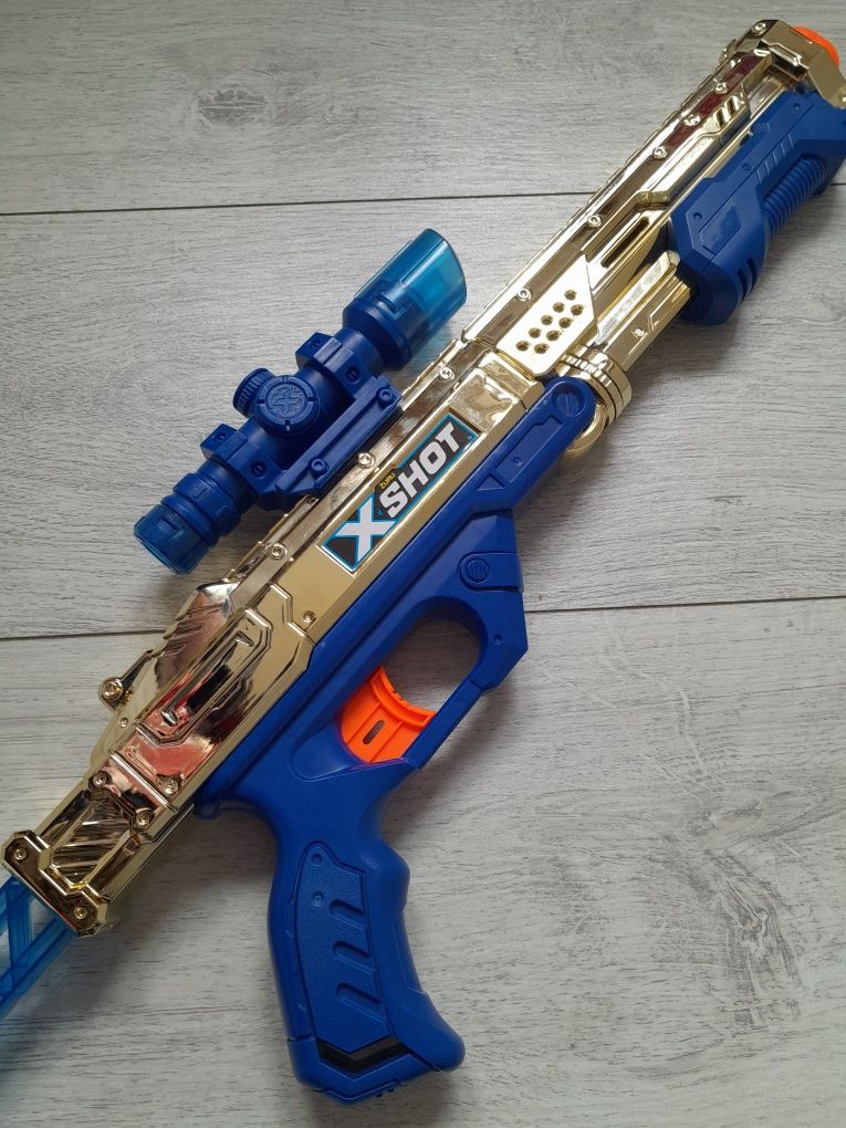 WYRZUTNIA Pistolet Zuru X-shot EYE, ZŁOTY + 16 strzałek