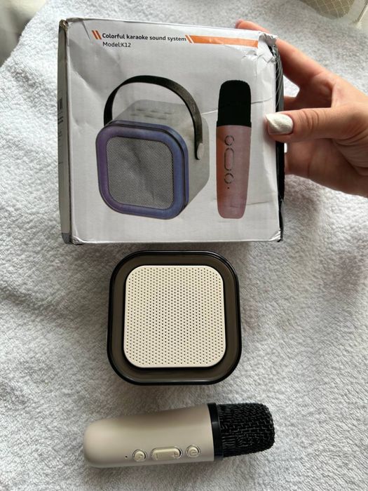 Караоке K12 блутуз колонка з мікрофоном